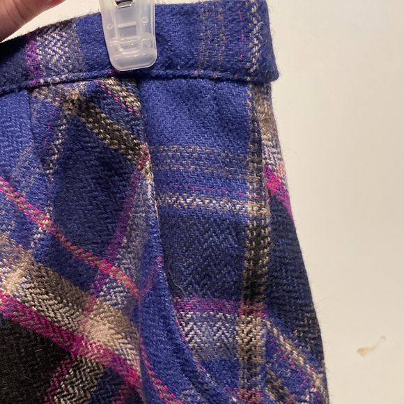 Old Navy Women’s Purple Plaid Short Wool Skirt Size 14 - Picture 4 of 5